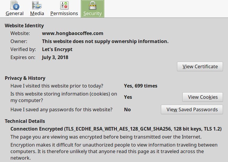 Web hongbaocoffee.com đã chạy được trên https